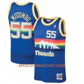 Maillot NBA Denver Nugget Dikembe Mutombo 55 Hardwood Classics Bleu foncé Swingman - Homme